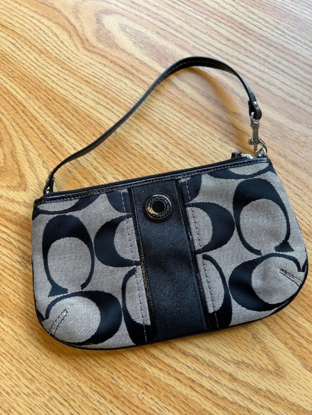 Coach Signature Jacquard Wristlet